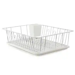 Better Chef - 16-Inch Dish Rack with Cutlery Holder - White
