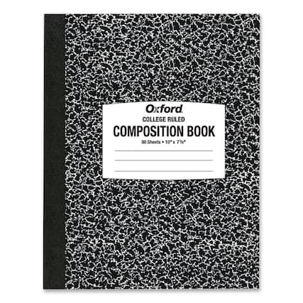 Oxford
COLLEGE RULED
COMPOSITION BOOK
80 Sheets • 10" x 7¾"