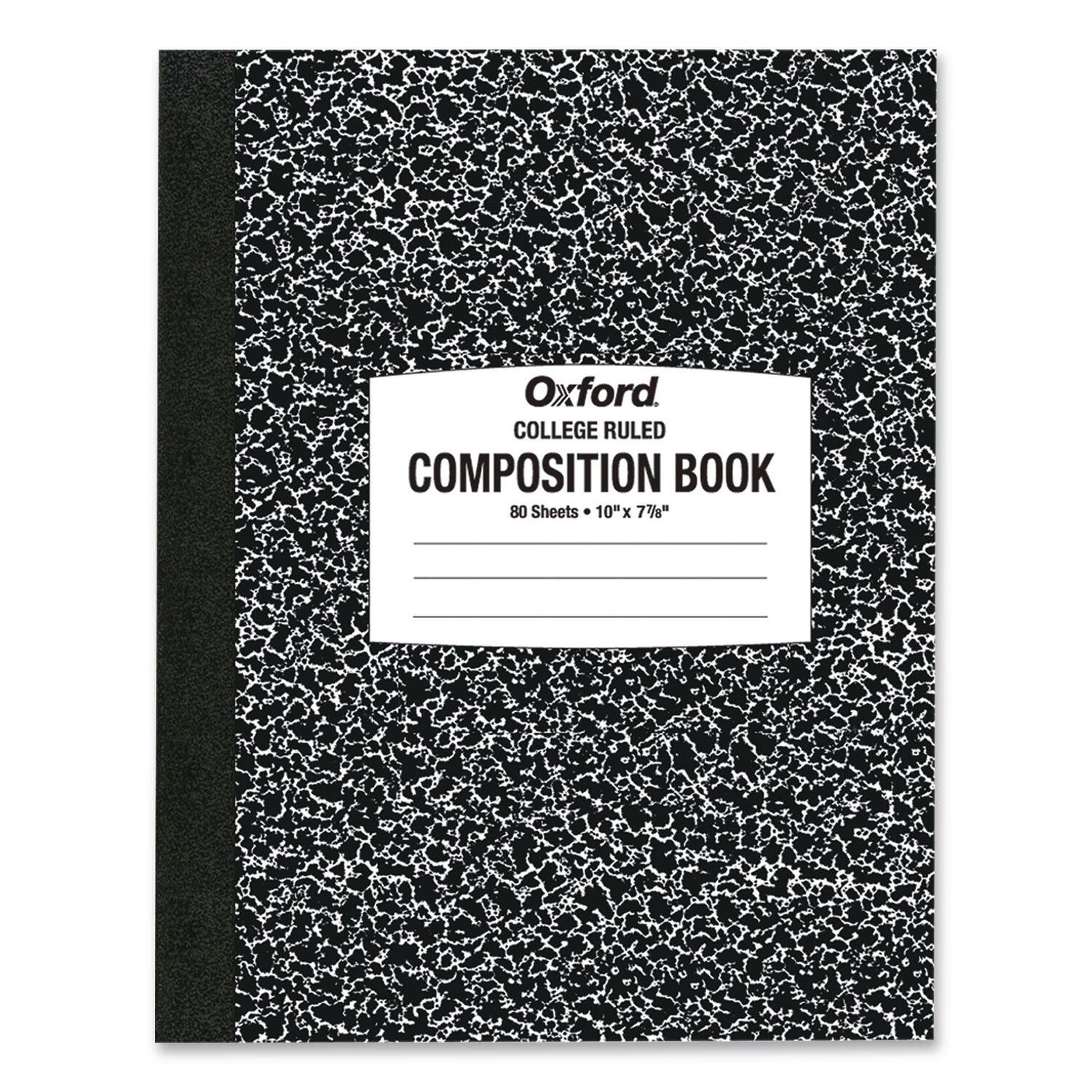 Oxford  
COLLEGE RULED  
COMPOSITION BOOK  
80 Sheets • 10" x 7¾"