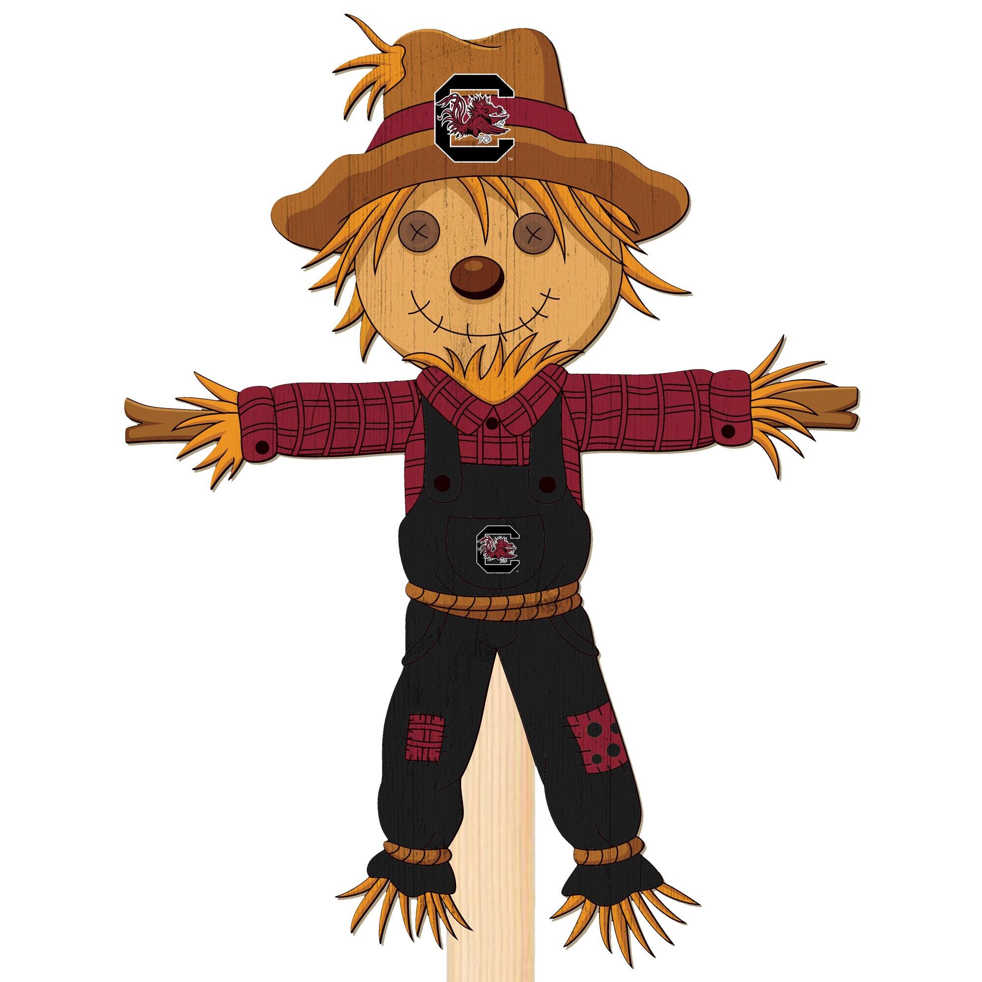 Front. Fan Creations - South Carolina Gamecocks 12" Scarecrow Yard Stake - Multicolor.
