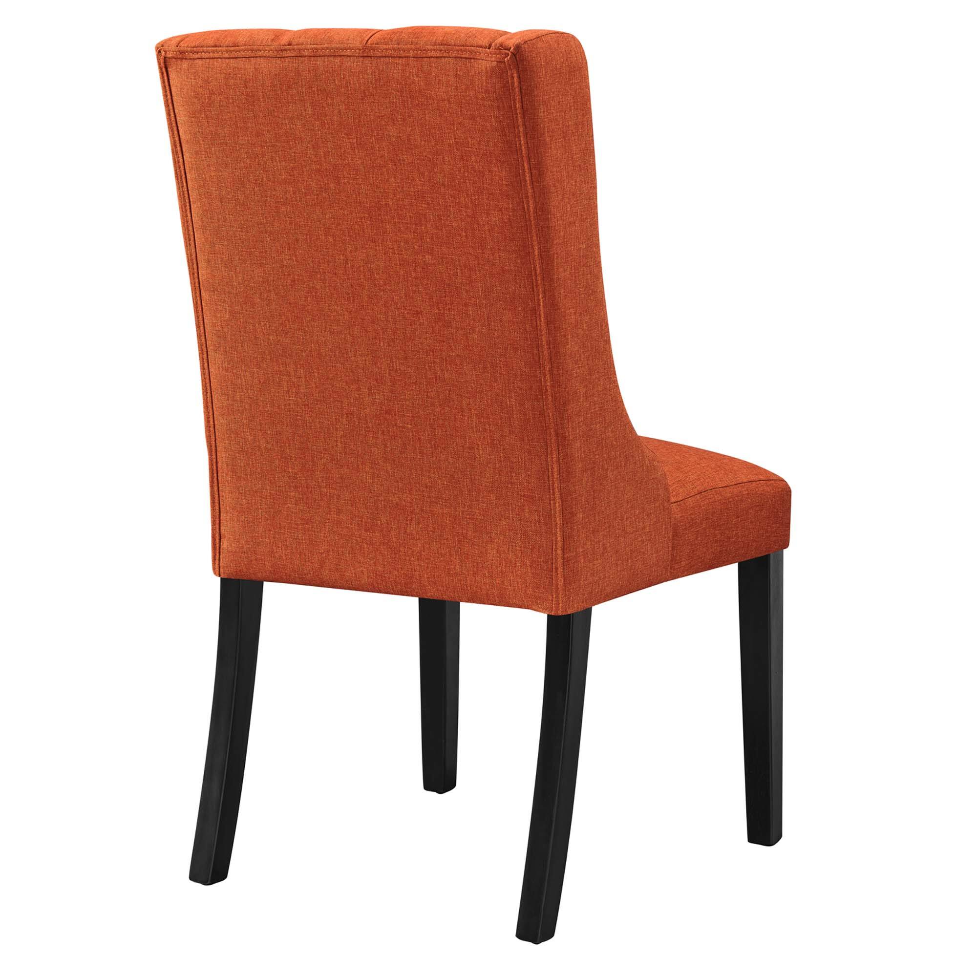 Back. Modway - Baronet Button Tufted Fabric Dining Chair by Modway - Orange.