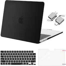 mosiso - Case for MacBook Air 13 inch M5 M4 M3 M2 A3449 A3240 A3113 A2681 (2022-2026) - Black