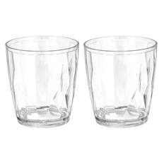 Front. Unique Bargains - 2pcs Plastic Drinking Glasses, 10.48oz Unbreakable Reusable Stackable Water Tumblers for Home Office - Transparent.