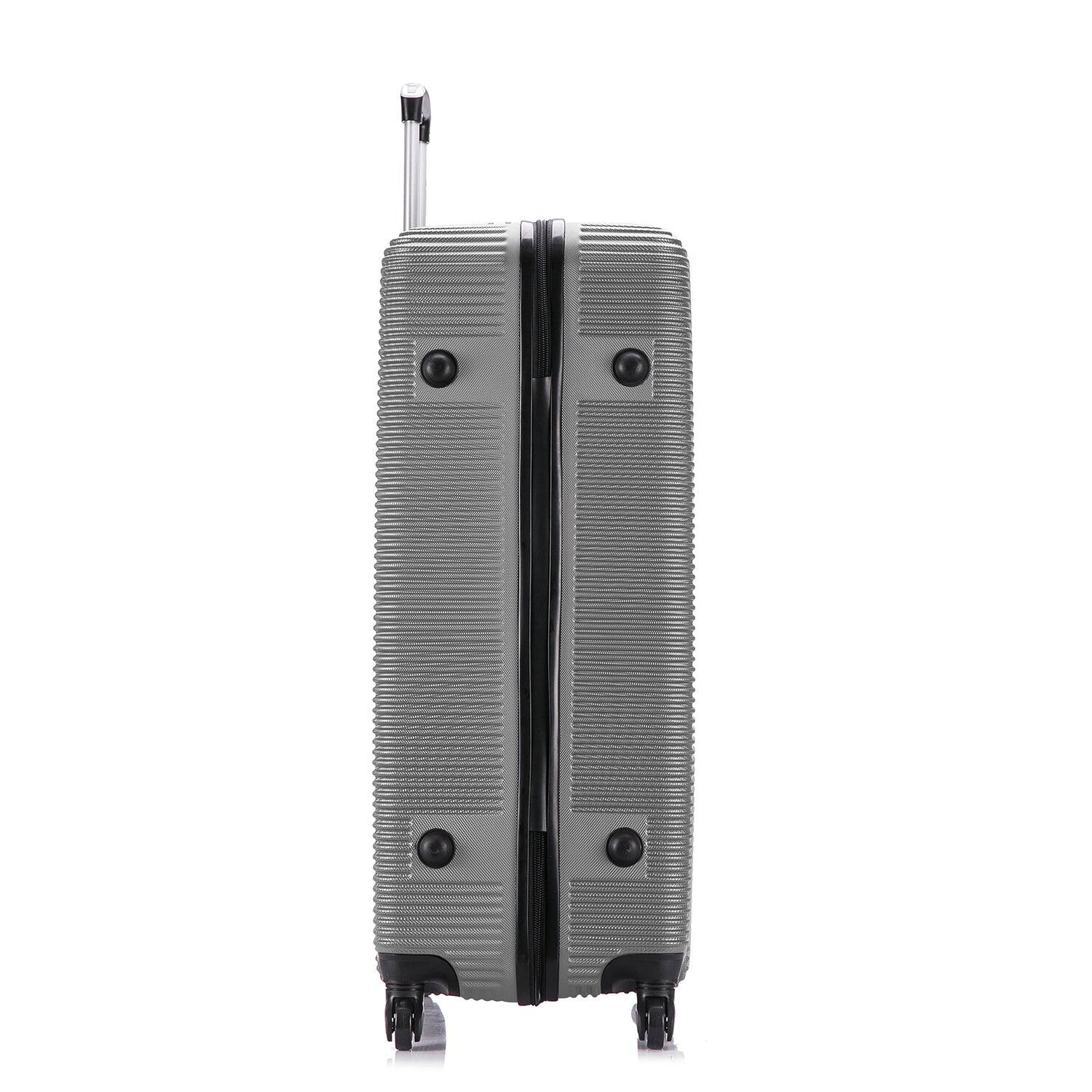 Alt View 3. InUSA - Royal lightweight hardside Spinner Luggage 32" - SILVER.