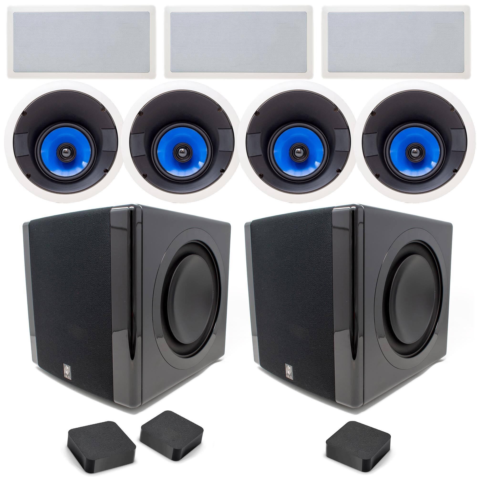 Front. Legrand - Legrand 5000 Series 7.1 Home Theater Bundle includes 3 LCR In Wall, 4 In Celling Speakers and a Niles Power Subwoofer - Multicolored.