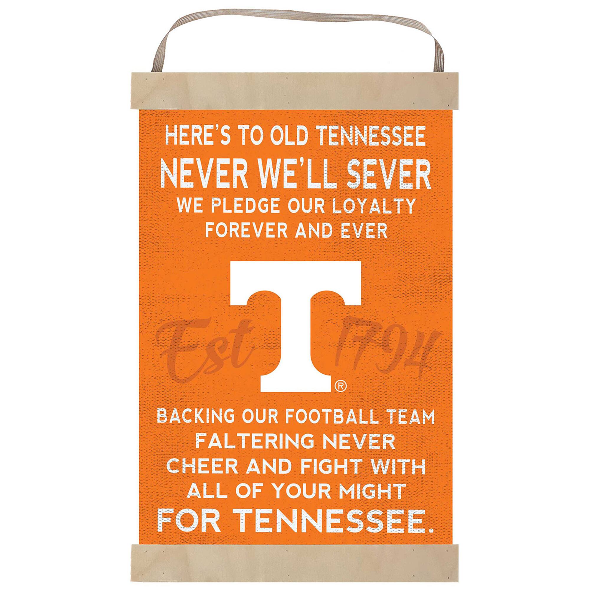 Tennessee Volunteers Fight Song Banner Sign
