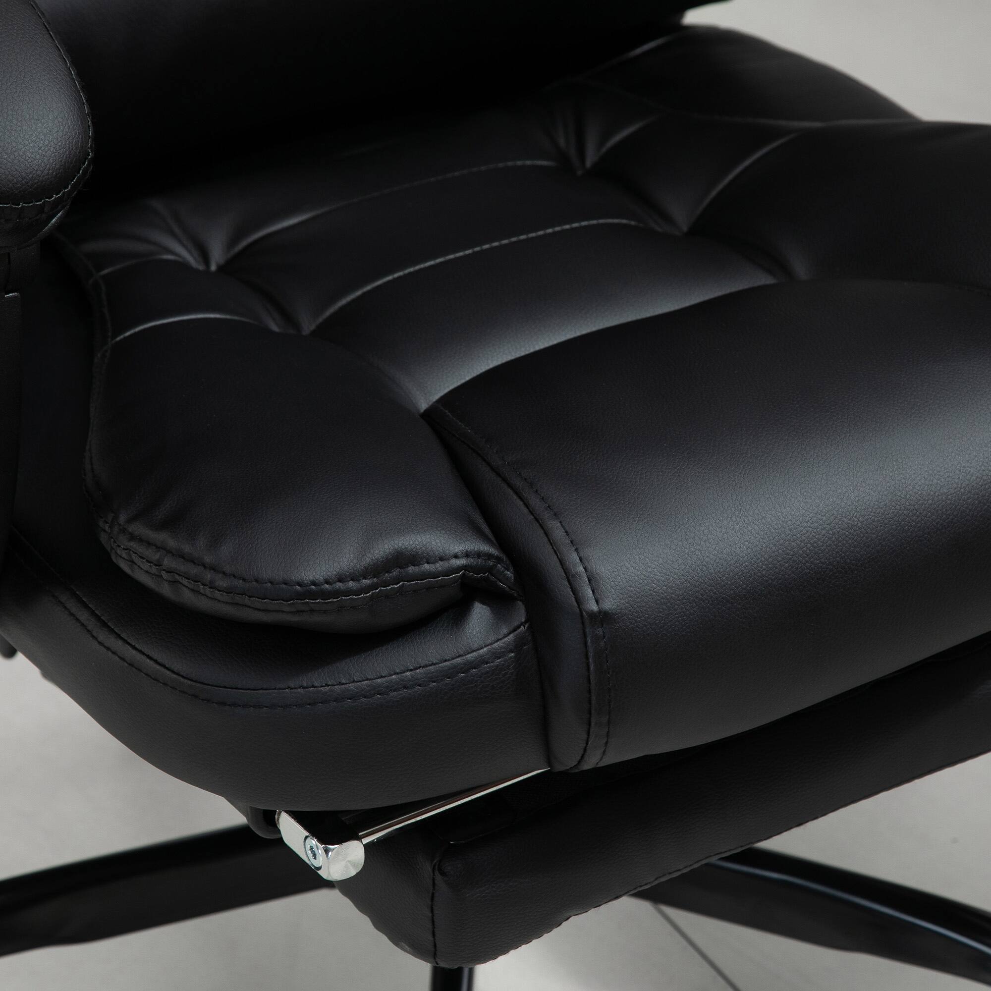 Alt View 8. Vinsetto - 7-Point Vibrating Massage Office Chair, High Back Computer Chair with Lumbar Support, Footrest, Reclining Back - Black.