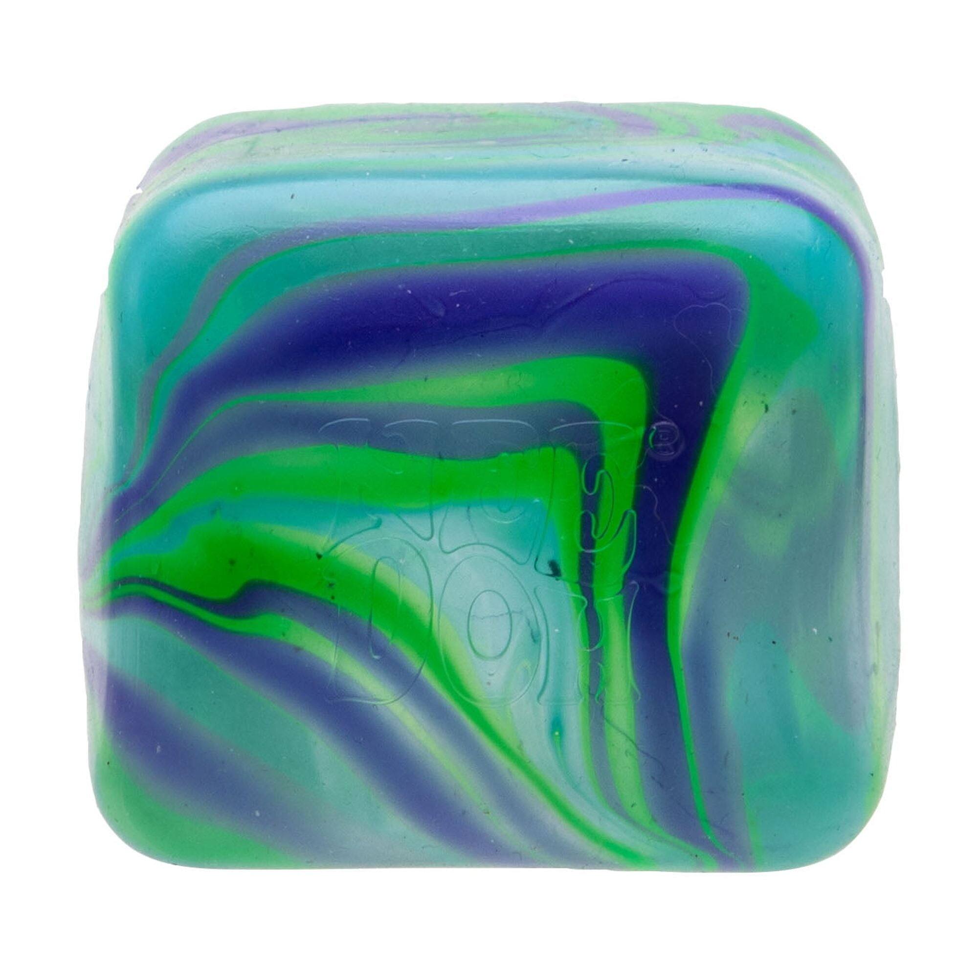 Left. Schylling - NeeDoh Swirl Nice Cube, Satisfying Square Shaped Sensory Toy, Colors May Vary, Children Ages 3+.