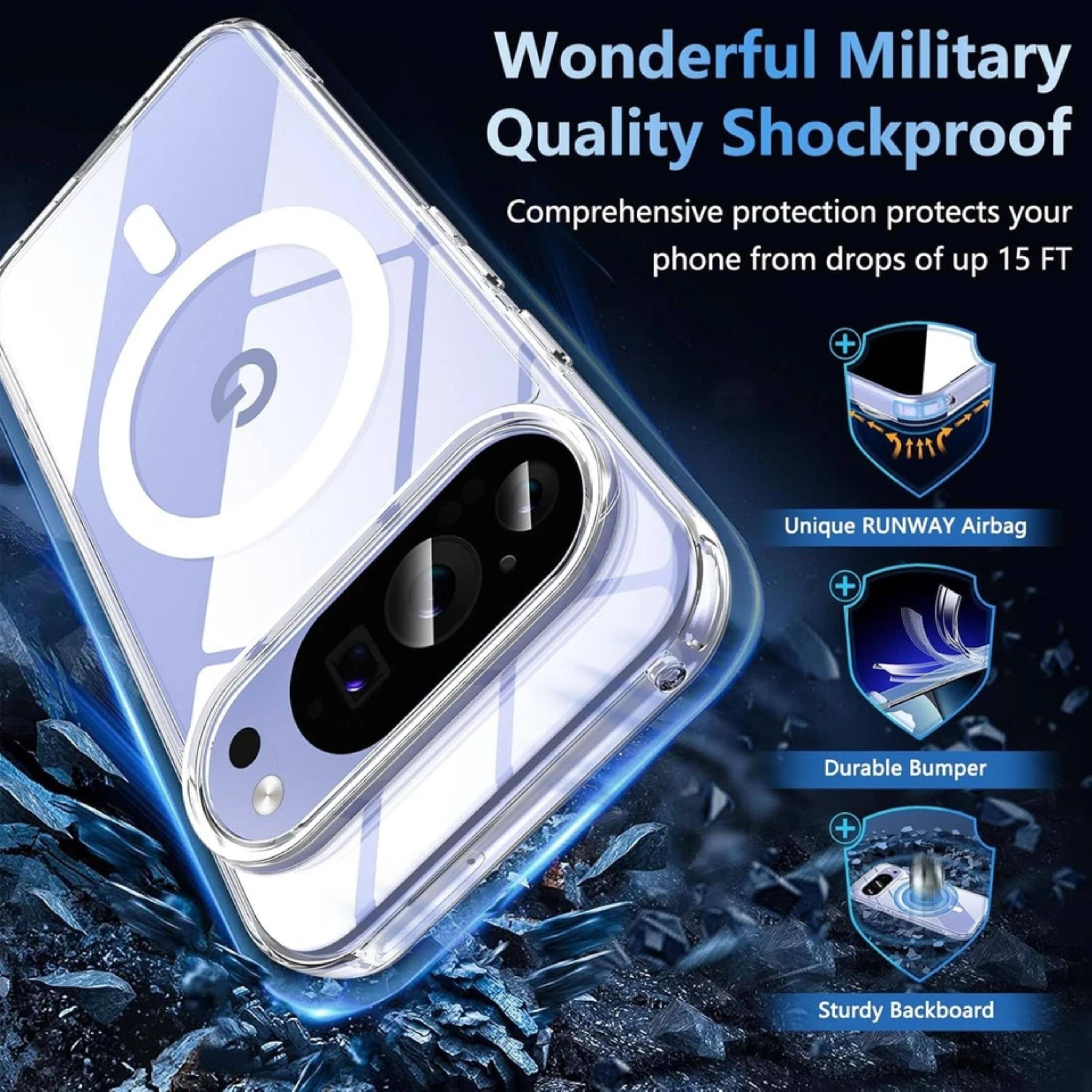 Wonderful Military Quality Shockproof  
Comprehensive protection protects your phone from drops of up to 15 FT  
+ Unique RUNWAY Airbag  
+ Durable Bumper  
+ Sturdy Backboard