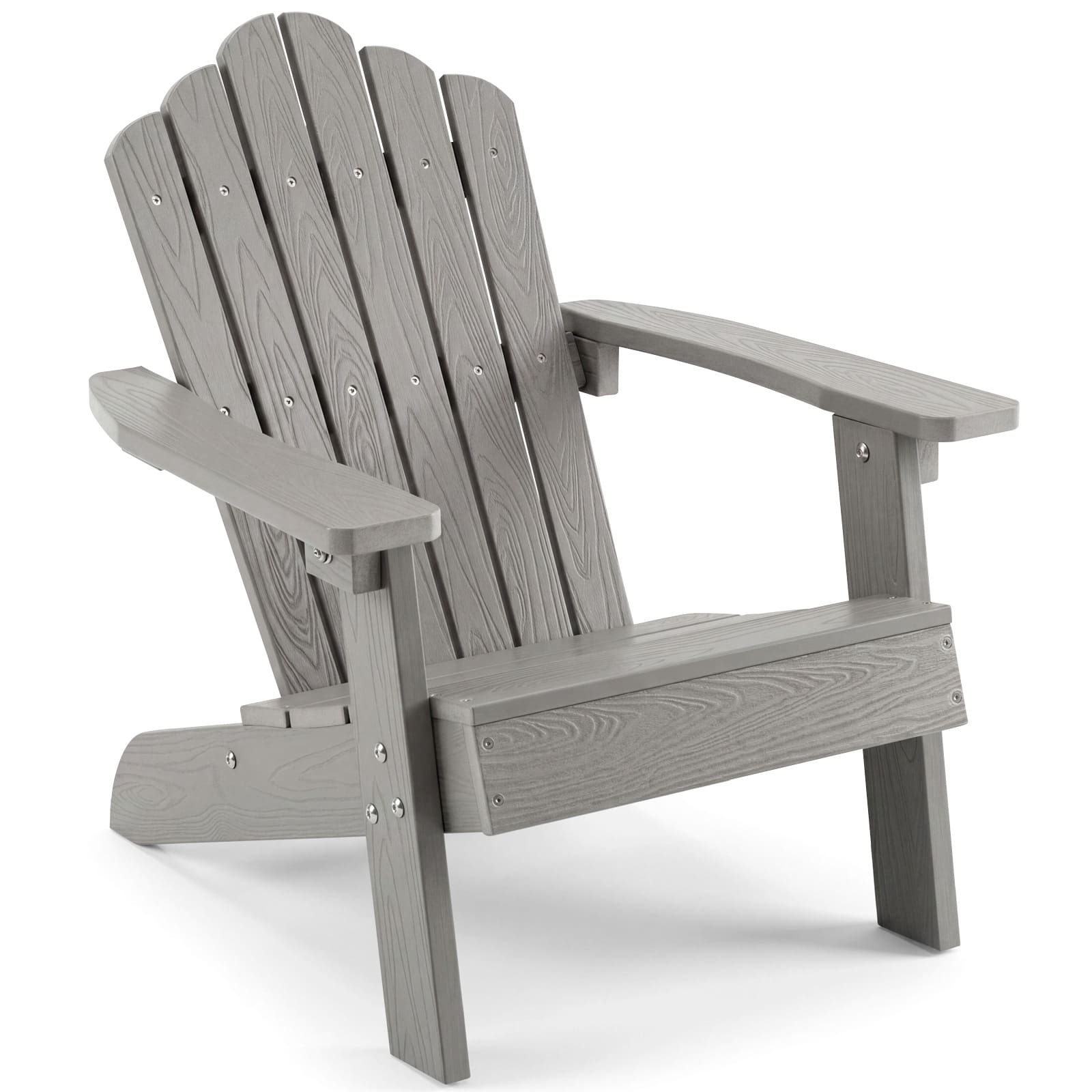 Costway - Kids Adirondack Chair, All-weather Outdoor Chair for Kids with Tilted High Backrest - Gray price history on PriceWatchPro