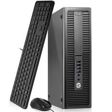 Front. HP - ProDesk Desktop Computer PC | Intel Core i5-4th 3.2GHz | 16GB DDR3 RAM | 128GB SSD | KB & Mouse | Wi-Fi | Windows11 - Black.