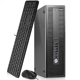 HP - Refurbished Excellent - ProDesk Desktop Computer PC | Intel Core i5-4th 3.2GHz | 16GB DDR3 RAM | 128GB SSD | KB & Mouse | Wi-Fi | Windows11 - Black
