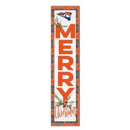 Jardine - Carroll University Pioneers 12'' x 48'' Outdoor Merry Christmas Leaner - White