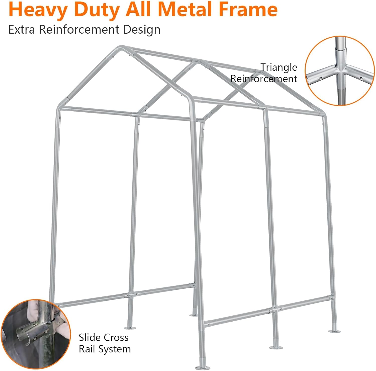 Heavy Duty All Metal Frame  
Extra Reinforcement Design  
Triangle Reinforcement  
Slide Cross Rail System