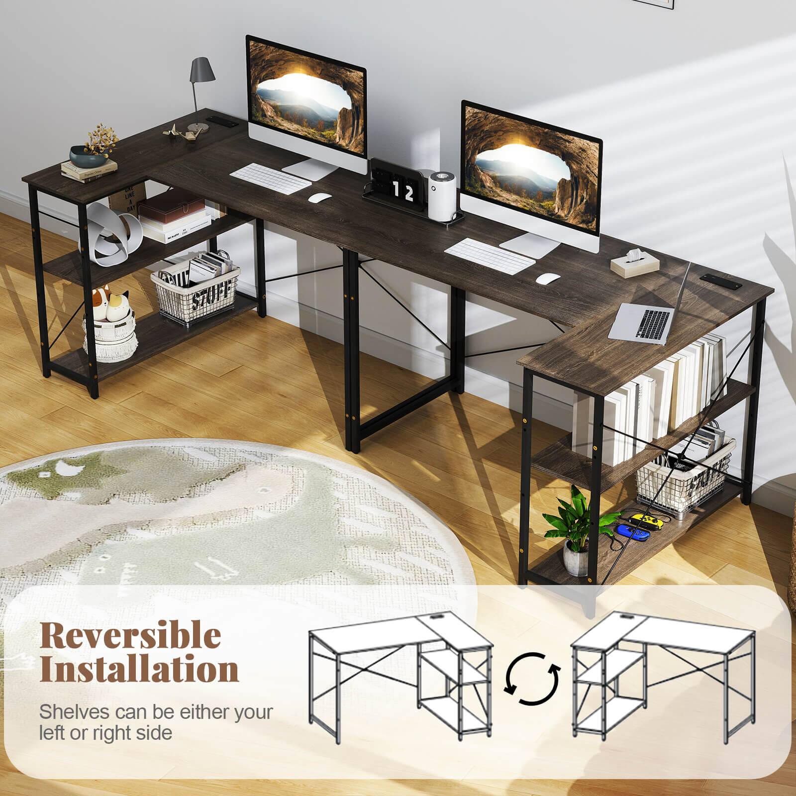 Reversible Installation  
Shelves can be either your left or right side