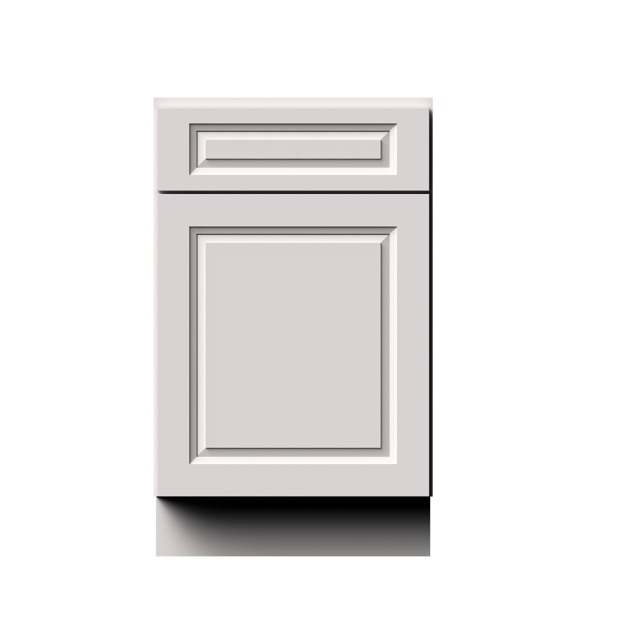 Alt View 1. Boyel Living - 21-in W x 34.5-in H x 24-in D Shaker RTA Kitchen Base Cabinet with Soft-Close - Glacier White.