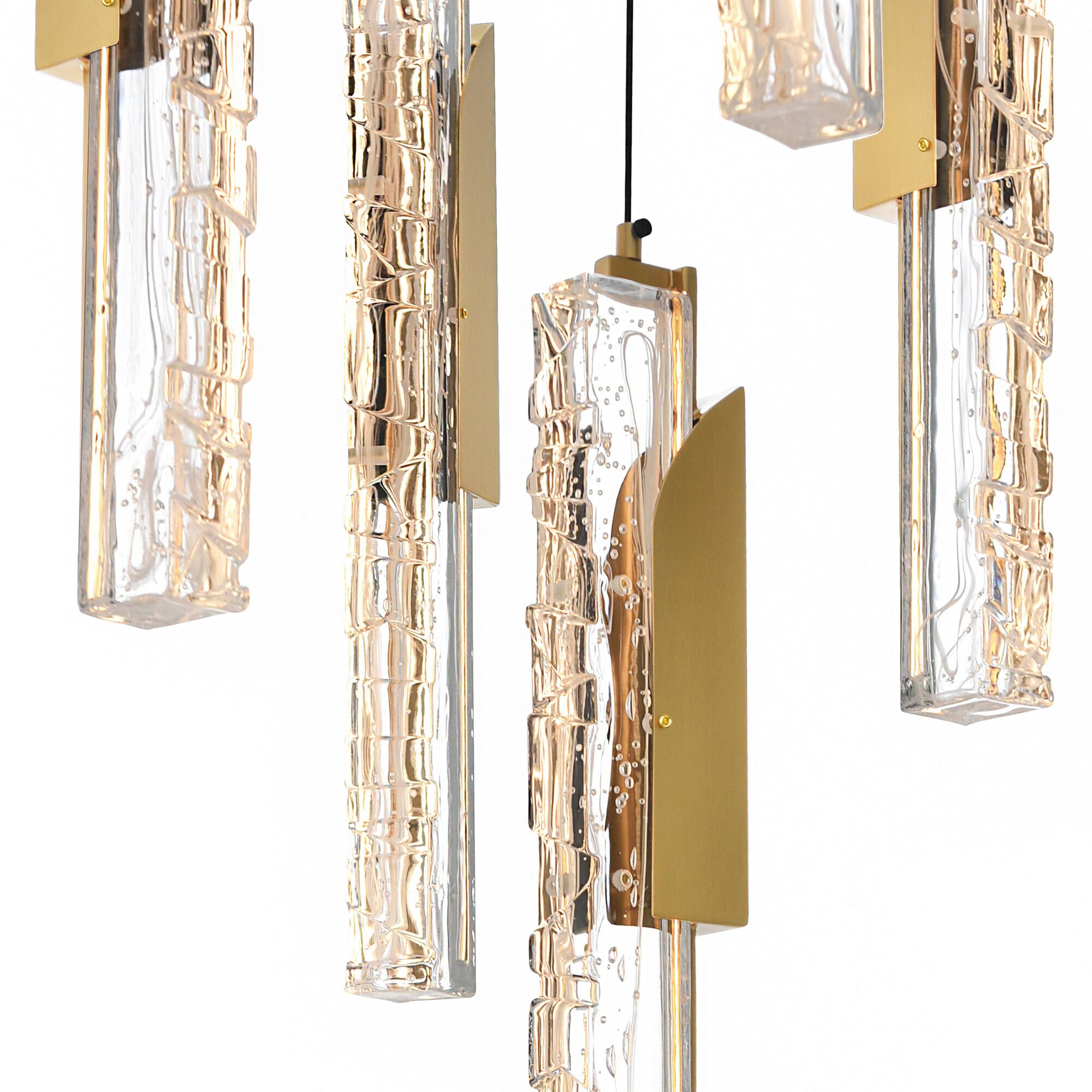 Back. CWI Lighting - Valira Integrated LED Brass Mini Pendant - Brass.