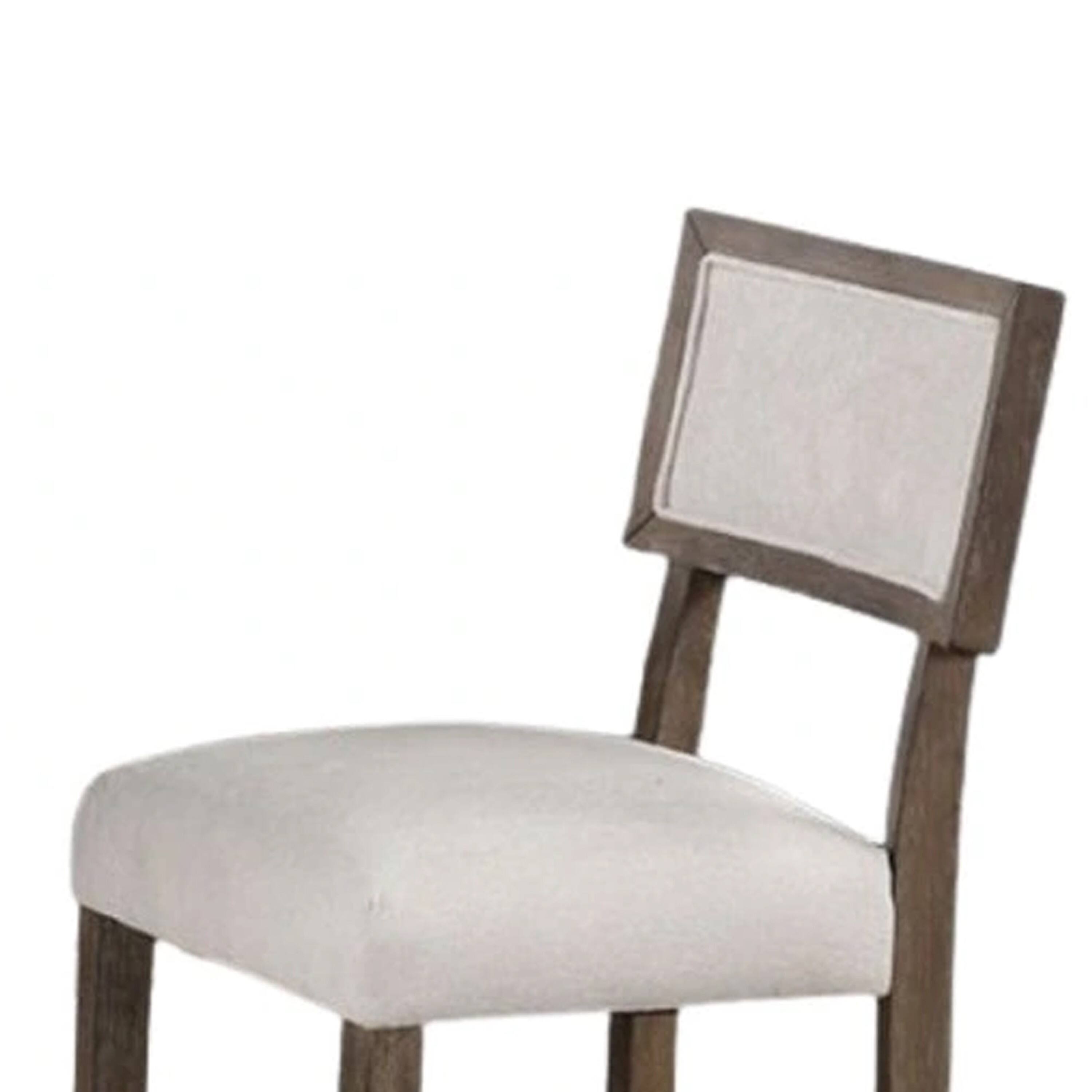 Alt View 2. Manhattan Lane - Asten Side Dining Chair Set of 2, Curved Back - Dark Walnut Brown, Light Gray.