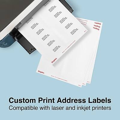 Custom Print Address Labels  
Compatible with laser and inkjet printers