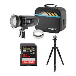 Westcott - FJ400 II Touchscreen Strobe Bundle with Tripod and 64GB Card