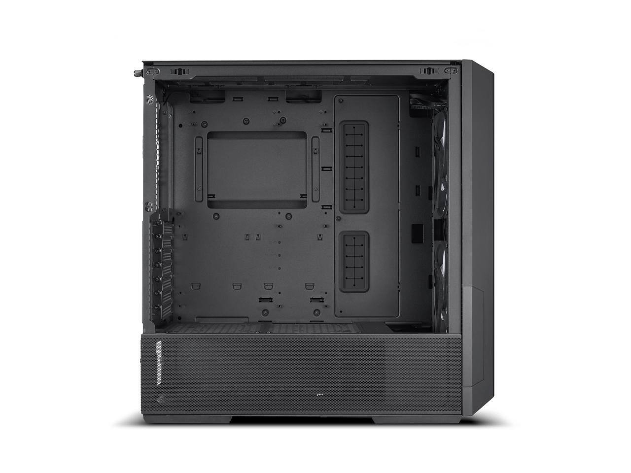 Alt View 4. Lian Li - LIAN LI LANCOOL 216X Black Steel Tempered Glass ATX Mid Tower with 2x 16cm PWM Fans - Black.