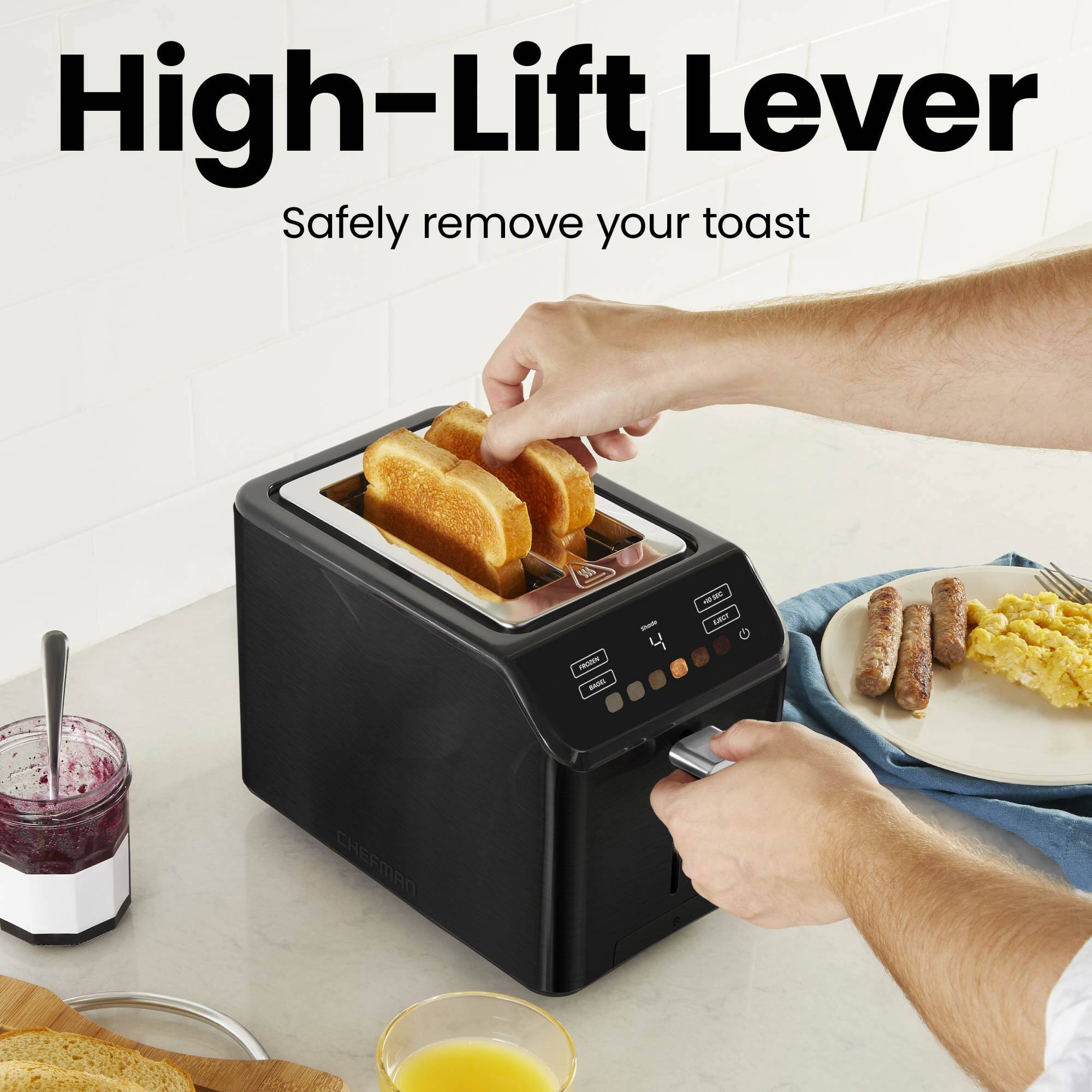 High-Lift Lever  
Safely remove your toast