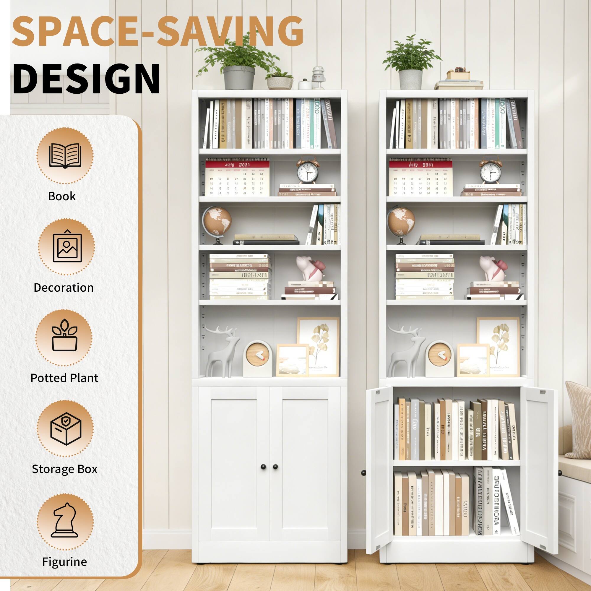 SPACE-SAVING DESIGN

- Book
- Decoration
- Potted Plant
- Storage Box
- Figurine