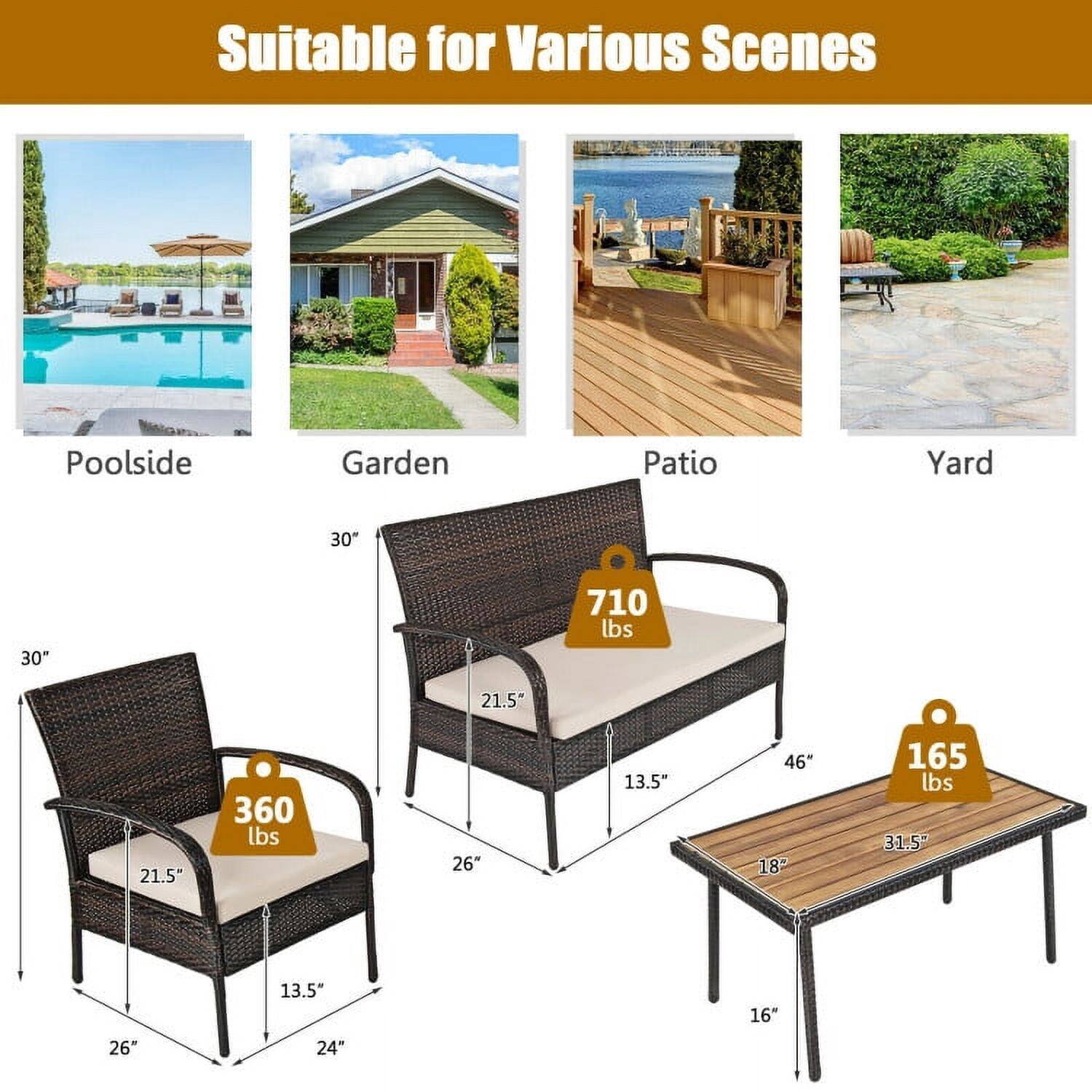 Suitable for Various Scenes  
Poolside Garden Patio Yard  

30" 30" 710 lbs  
21.5" 21.5" 360 lbs  
26" 13.5" 46" 18"  
165 lbs  
31.5" 13.5" 16" 26" 24"