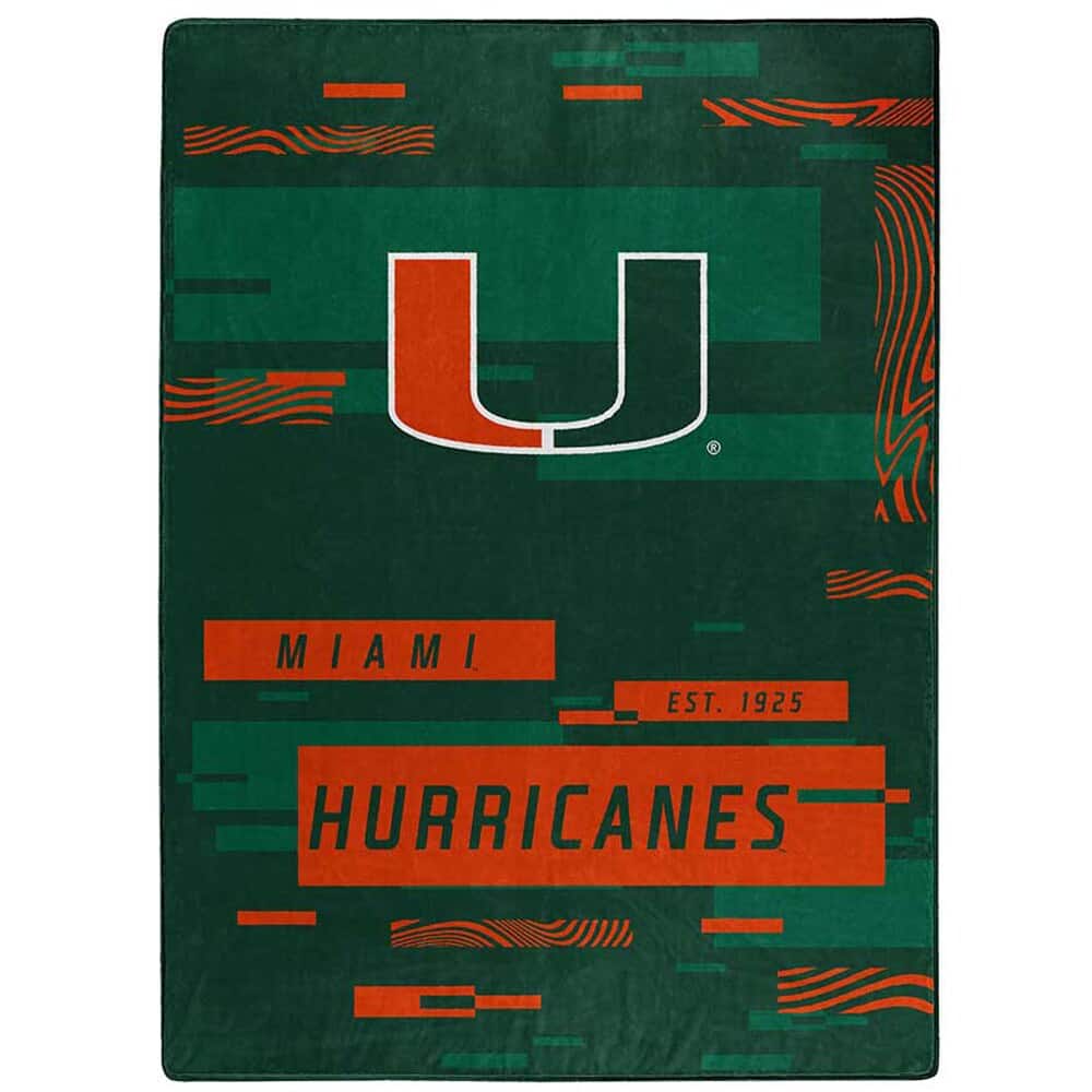 "Northwest - Miami Hurricanes 50"" x 60"" Digitize Raschel Throw Blanket - Green" price history on PriceWatchPro