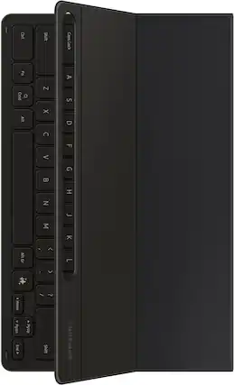 The image shows a close-up of a keyboard with a Samsung logo on it. The keyboard has a black background and white letters, including the letters "Ctrl," "Shift," "Caps Lock," "Fn," "Cmd," "O," "Z," "S," "Alt," "X," "D," "F," "L," "V," "Home," "PgDn," "End," "Pg Up," and "?" on it. The keyboard also has a "Shift" key, a "SAMSUNG" logo, and a "Ctrl" key.