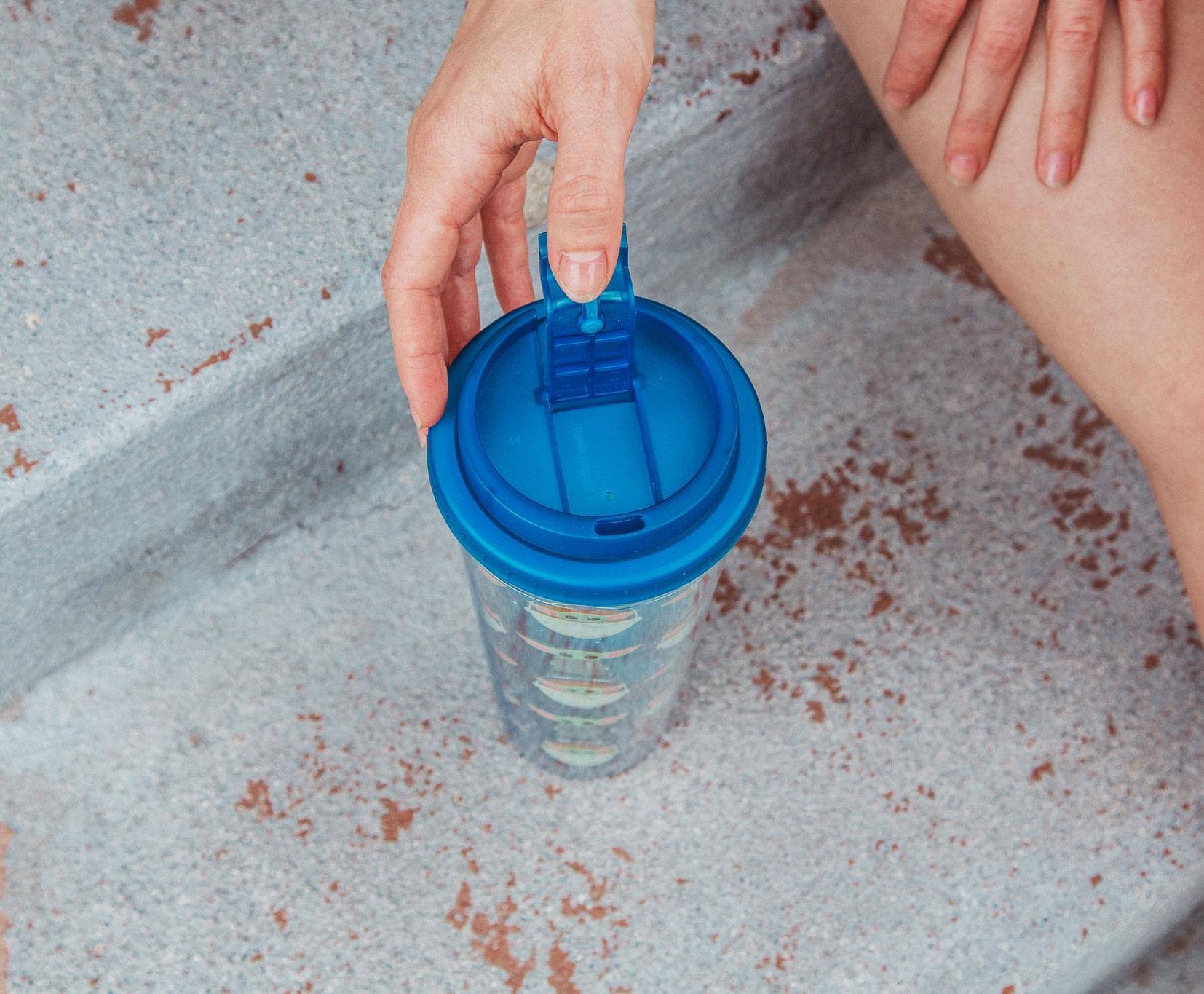 Alt View 2. Silver Buffalo - Star Wars: The Mandalorian Grogu Plastic Travel Tumbler | Holds 24 Ounces - Blue.