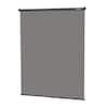 Front. RAUBAY - 5′ x 7.2′ Pull Down Grey Screen Backdrop Retractable Collapsible Wall-Mount Background - Grey.