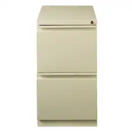 Hirsh - 20" Deep Mobile Pedestal File Cabinet 2 Drawer File-File, Putty - Clear