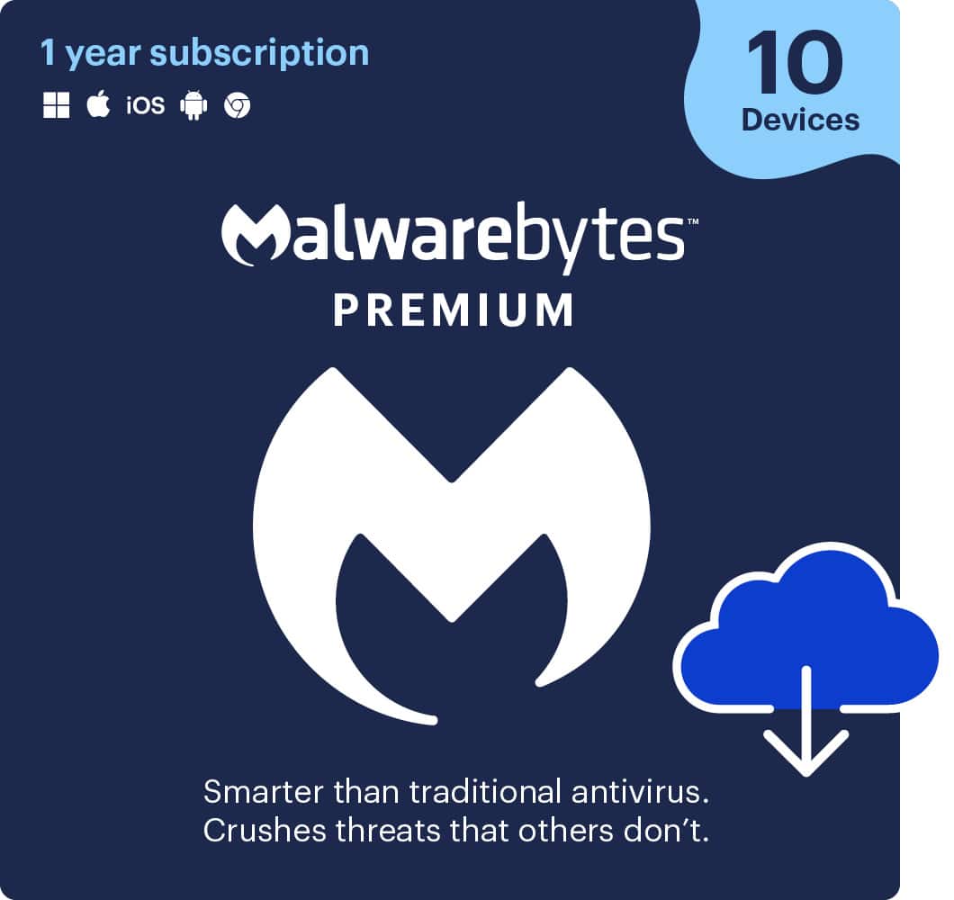 Malwarebytes Premium 1 year subscription for iOS 10 devices. Smarter than traditional antivirus, crushes threats that others don't.