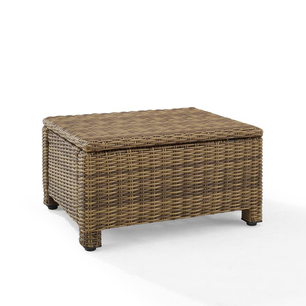 Angle. Crosley Furniture - Bradenton Wicker Outdoor Ottoman - Navy.