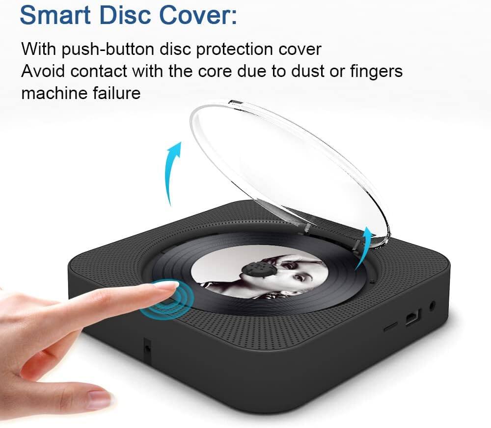 Smart Disc Cover:  
With push-button disc protection cover  
Avoid contact with the core due to dust or fingers  
machine failure