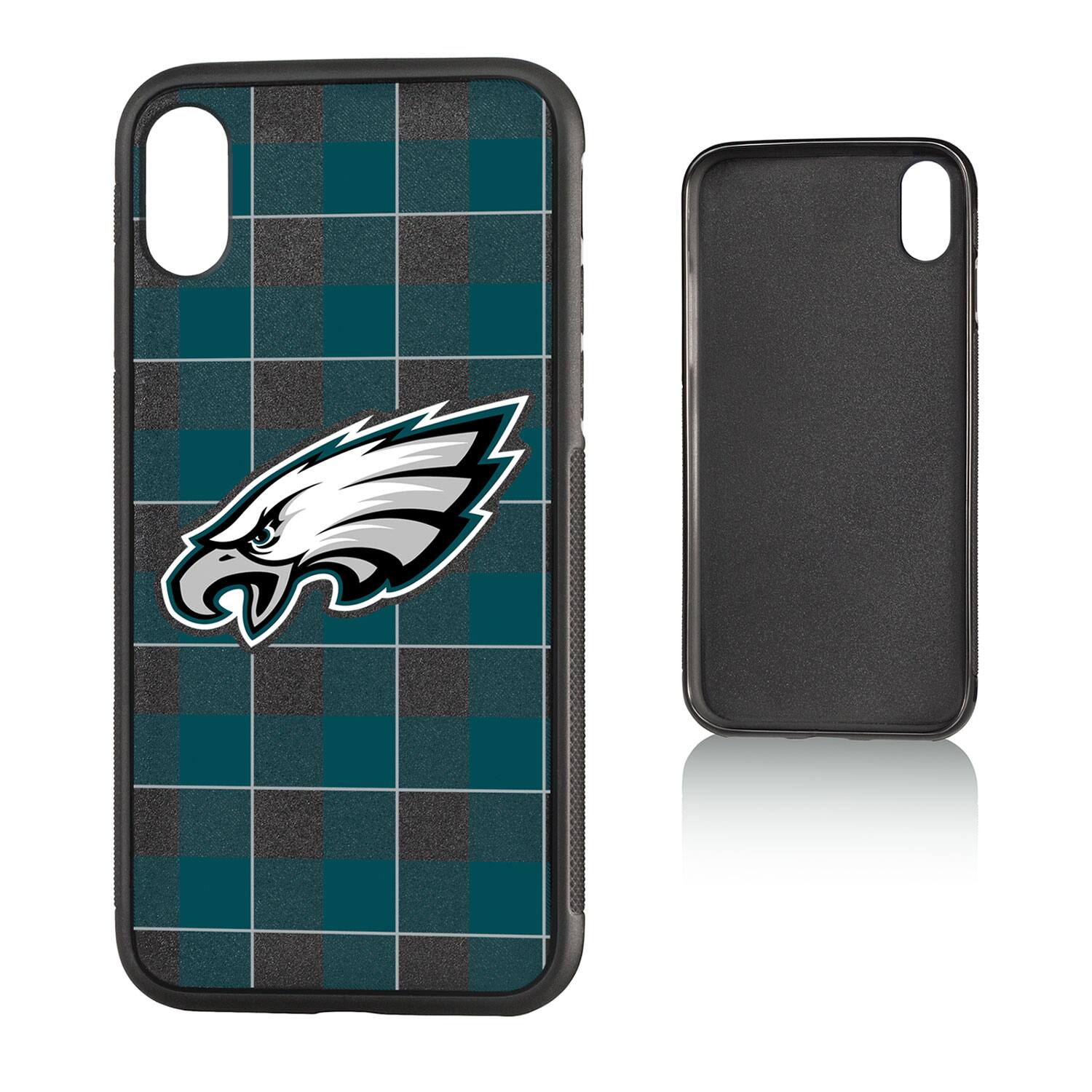 Alt View 2. Keyscaper - Philadelphia Eagles iPhone Plaid Design Bump Case - 13 Pro - Multicolor.