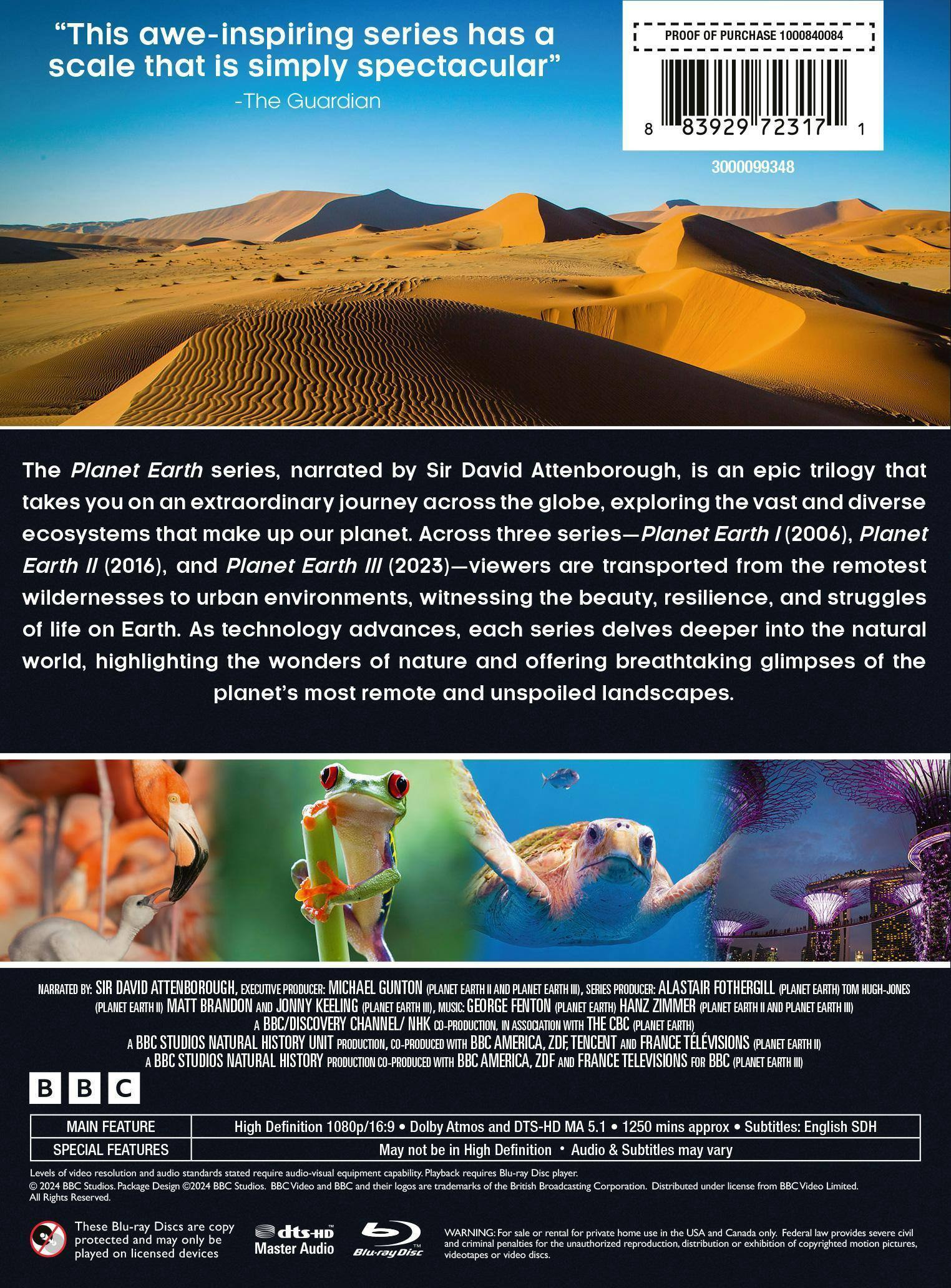 Back. Planet Earth Trilogy Collection [Blu-ray].