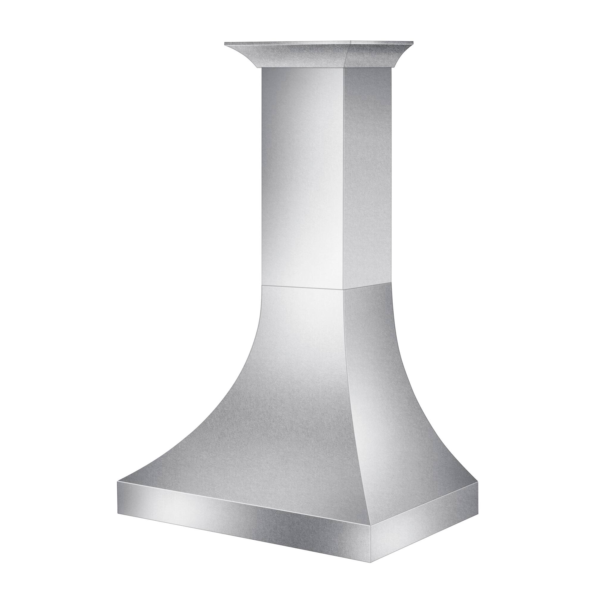 Left. ZLINE - ZLINE 36 in. Designer Series Satin Stainless Steel Ducted Wall Range Hood (8632S-36) - Satin Stainless Steel.
