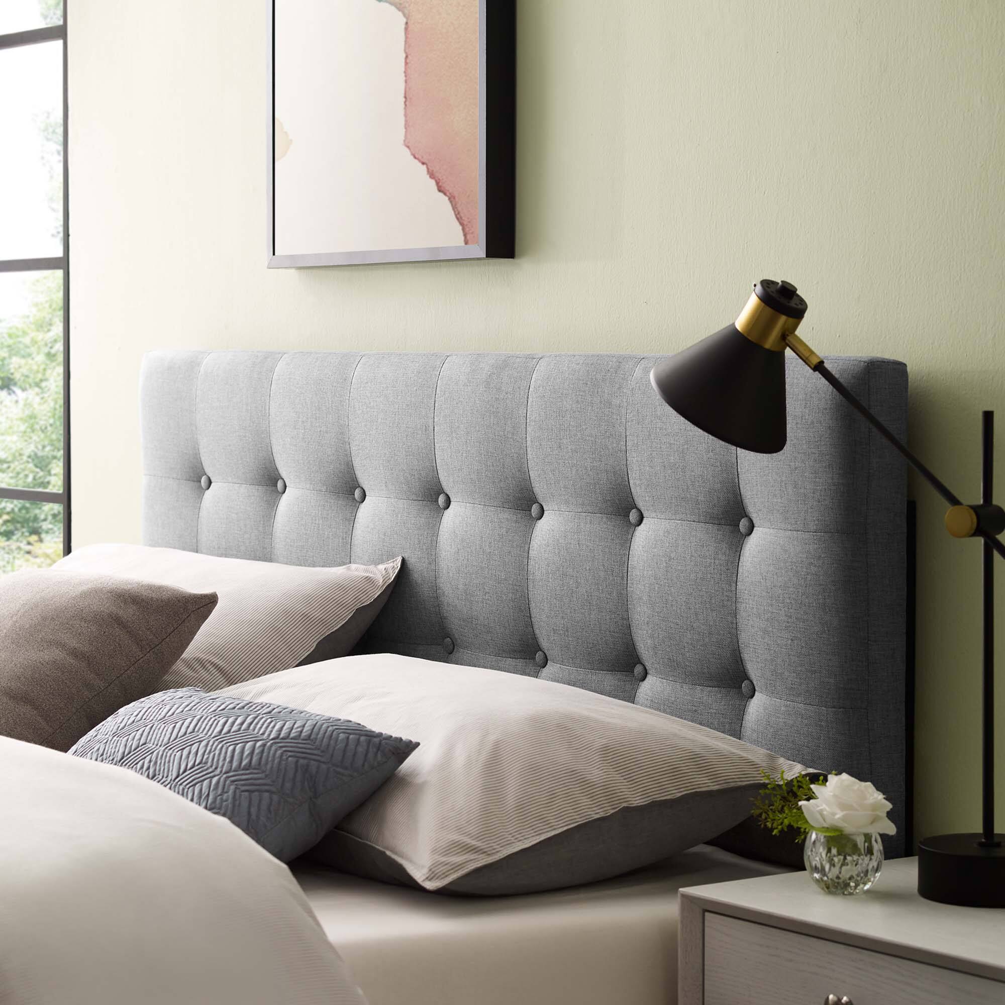 Alt View 1. Modway - Emily Upholstered Fabric King Headboard by Modway - Gray.