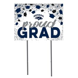 Jardine - Nevada Wolf Pack 18'' x 24'' Grad Yard Sign - White