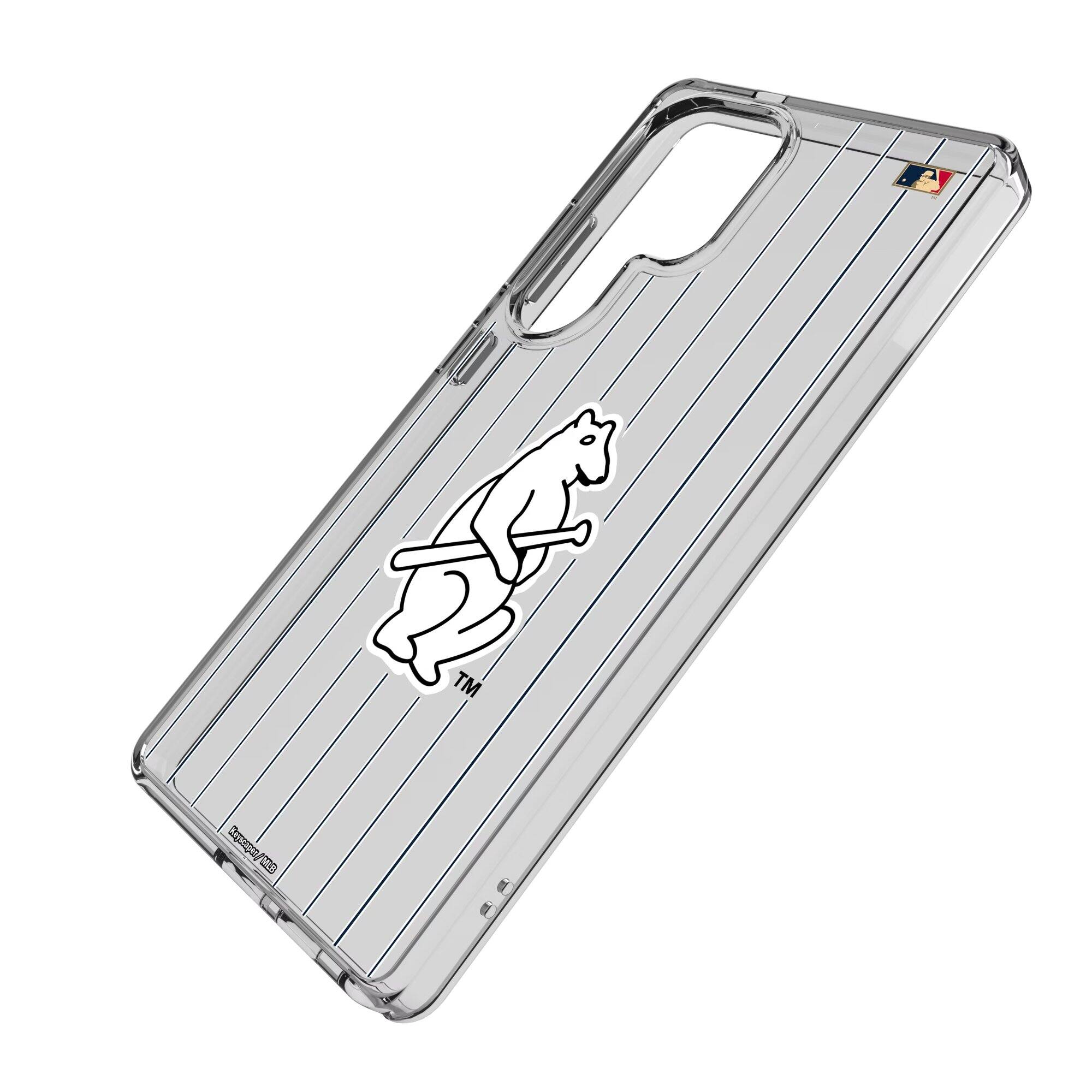 Alt View 1. Keyscaper - Chicago Cubs Cooperstown Galaxy Clear Case - S23 Ultra - Multicolor.