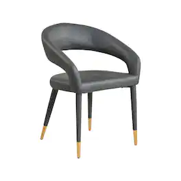 Meridian Furniture - Destiny Grey Vegan Leather Dining Chair - Gray
