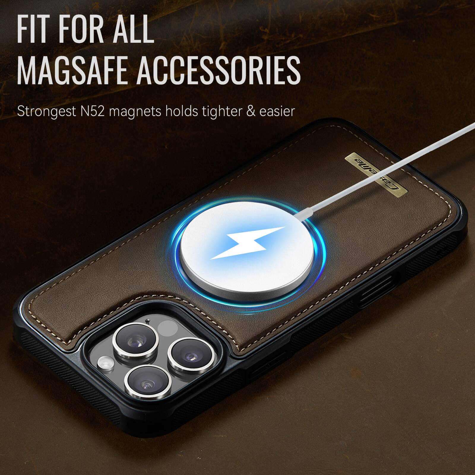 FIT FOR ALL MAGSAFE ACCESSORIES  
Strongest N52 magnets holds tighter & easier
