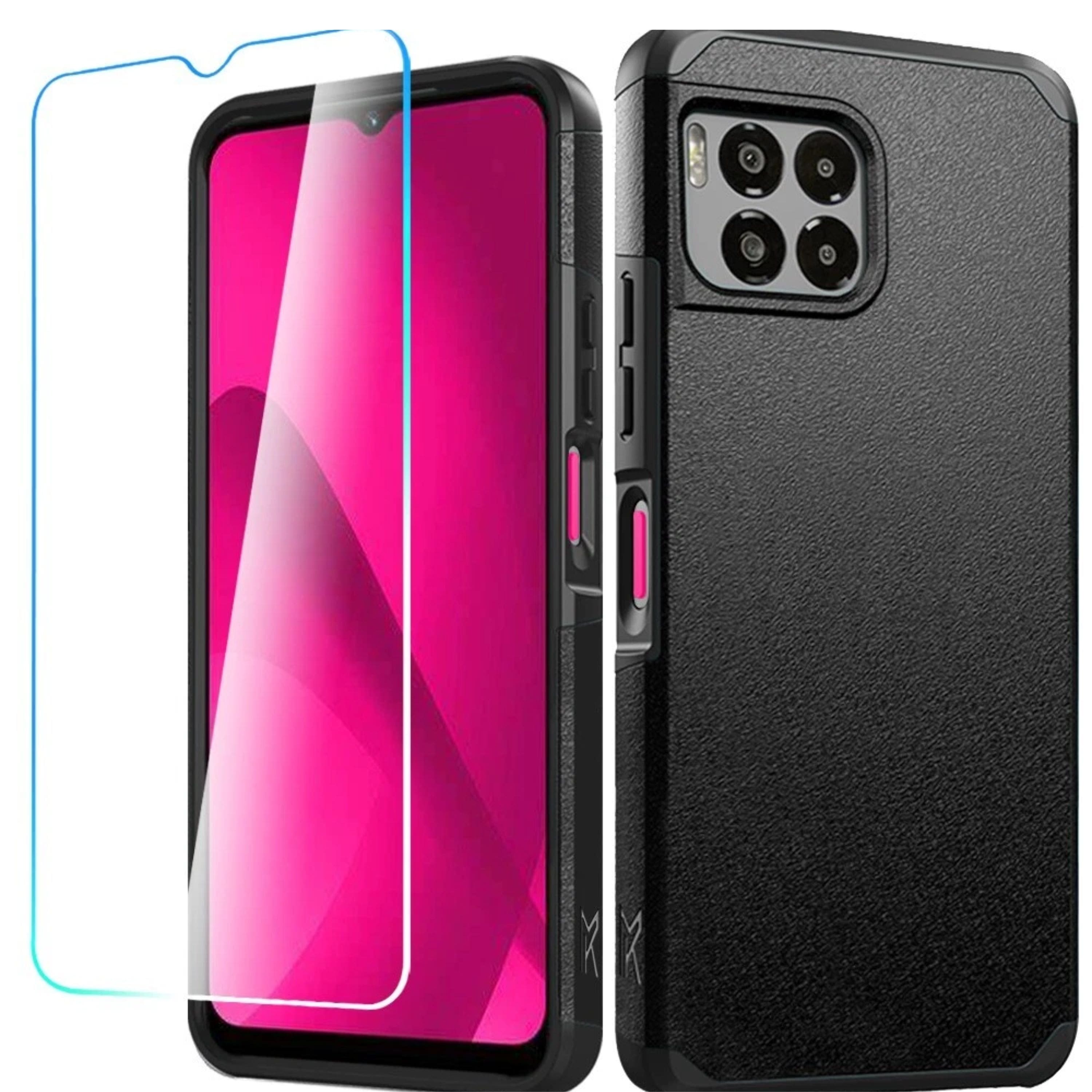 Kitcheniva - Dual Layers Rugged Cover With Tempered Glass For REVVL 7 Pro 5G - Black price history on PriceWatchPro
