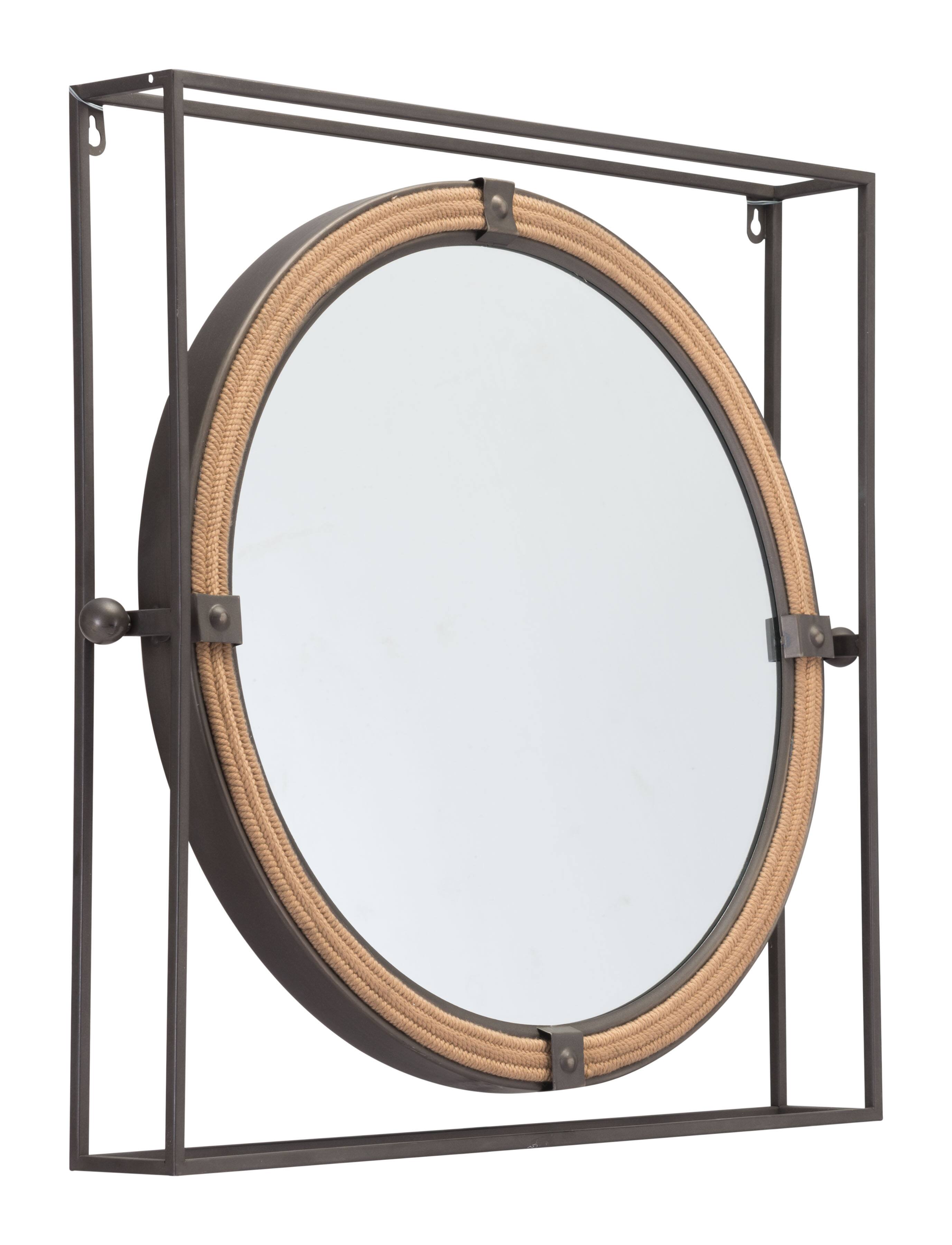 Alt View 2. Hivvago - Capell Mirror Antique Gray - Antique Gray.