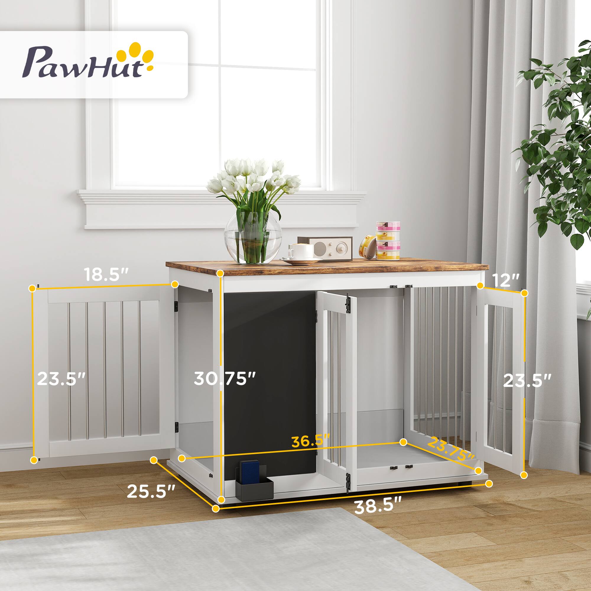 PawHut

18.5"  
12"  
23.5"  
30.75"  
23.5"  
25.5"  
36.5"  
23.75"  
38.5"