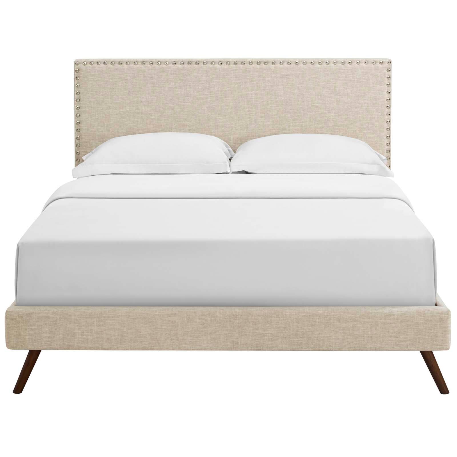 Alt View 1. Modway - Melanie Tufted Button Upholstered Performance Velvet Full Platform Bed - Blue.