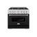 Front. ZLINE - 36 in. Wide 6 Burner Classic Gas Range with Cooktop and Convection Oven (CGR-BLM-36) - Satin Steel/White Matte.