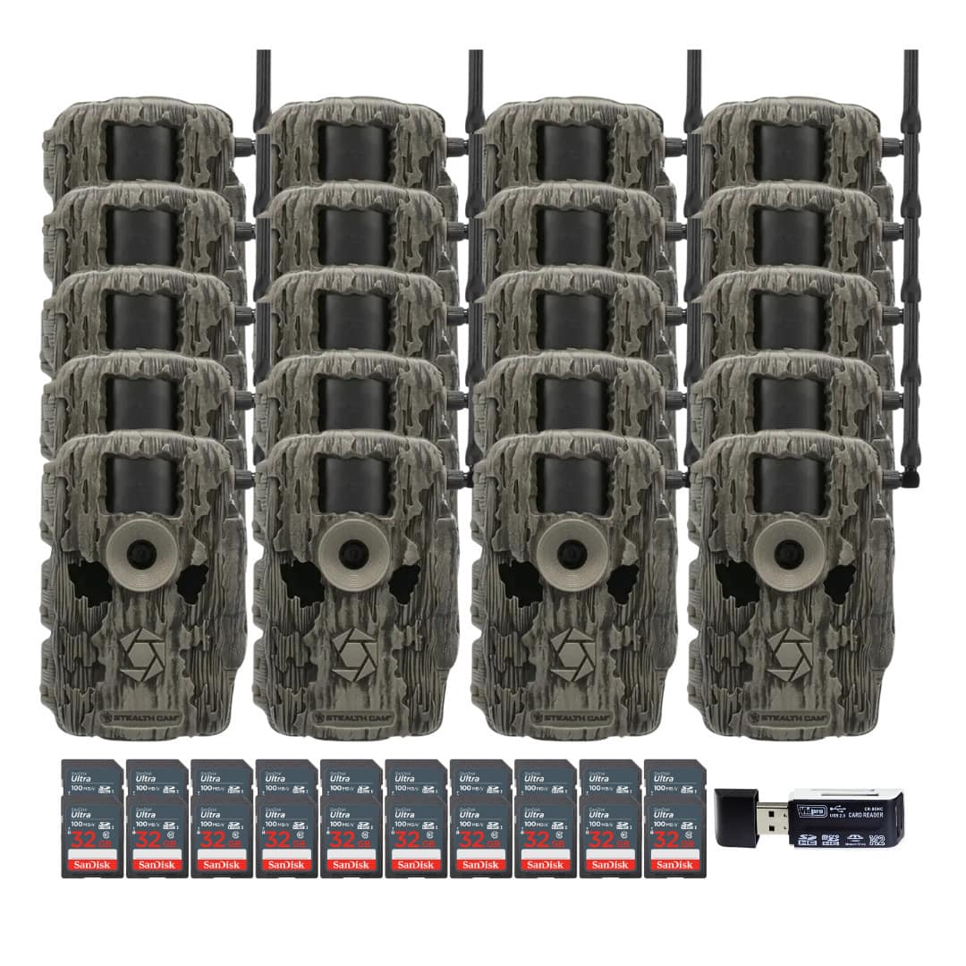 Stealth Cam - (Twenty) Fusion MAX Dual Sim 36MP Trail Camera with Dual Camera Ground Mount